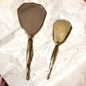 Beautiful Vintage Mirror and Brush Set